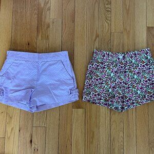 Janie and Jack Girls Shorts x 2 Size 6
